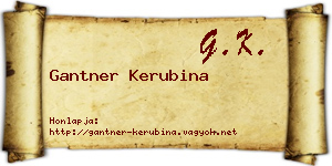 Gantner Kerubina névjegykártya